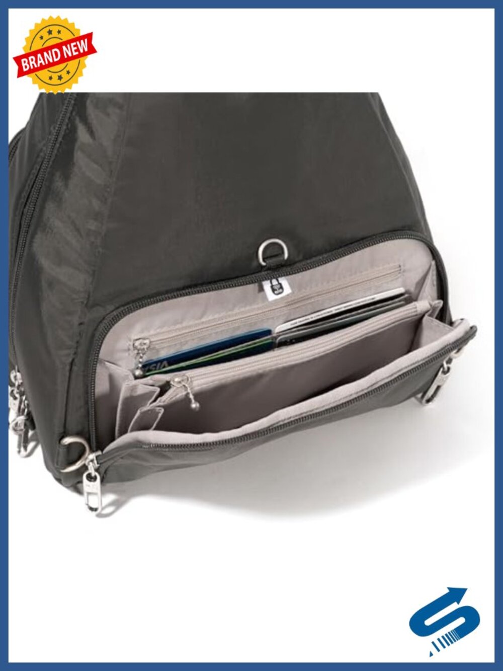 Anti-theft Convertible Sling with RFID Protection - Picture 4 of 5